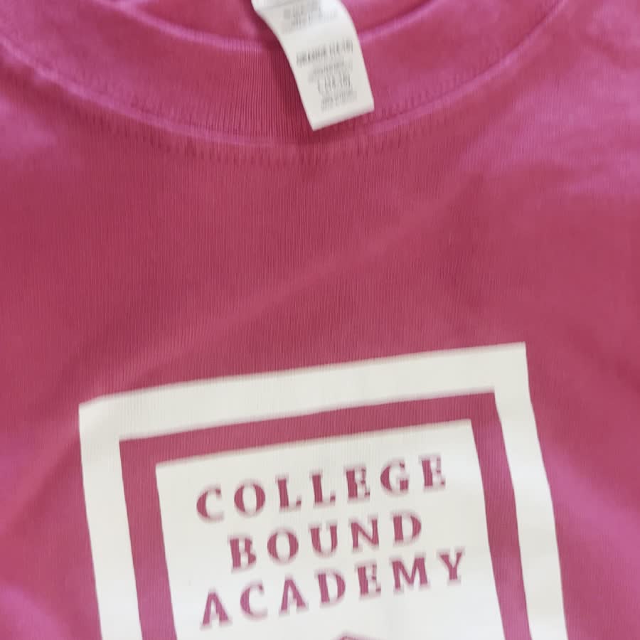 Custom printed College Bound Academy shirts